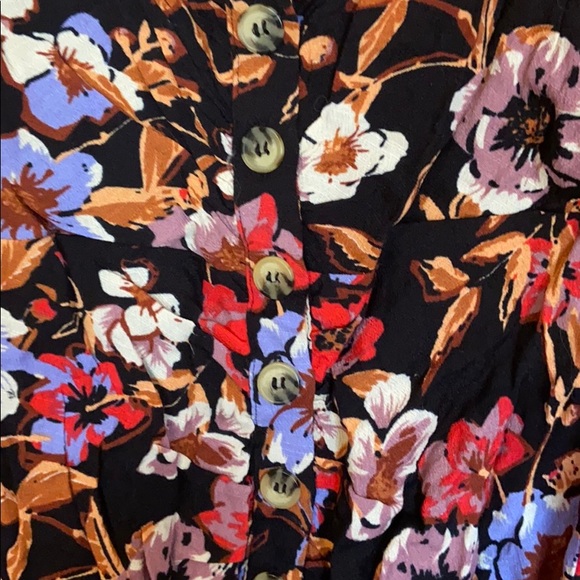 Free People Floral Mini Dress - Black, Red, Purple - Picture 2 of 4